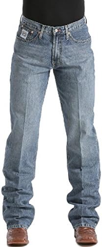 Rótulo branco de Cinch Men Relaxed Fit Jean, lavagem de pedra leve