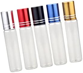 Doitool Mini Recipientes 10 PCs Cosméticos Golden Outdoor Travel Balls Oils Kit com perfume de garrafa de erva -vidro