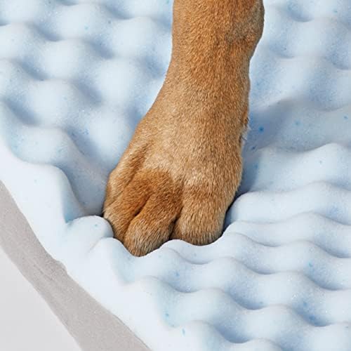 Signature quiettime® memória espuma de cães sofá, ideal para raças de cães grandes, cinza, cama mede 43,55 x 27,76 x 5,44