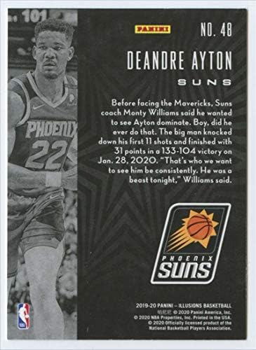 2019-20 Panini Illusions #48 DeAndre Ayton Phoenix Suns NBA Basketball Trading Card