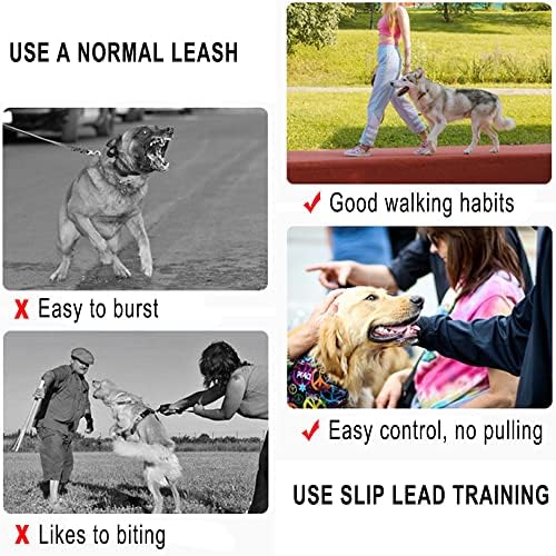 Yucforen 3 pés deslize para treinar cães treinar, sem trela de cachorro para cães grandes, de 1/2 polegada de nylon corda de