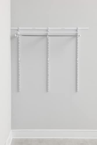 Rubbermaid Configurações Kit de armário de luxo, branco, 3-6 pés. & Kit de prateleira de armário expansível, 2-4 pés,