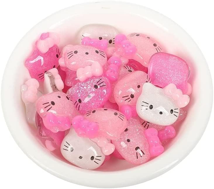 16pcs misturados kawaii resina gatos decoração de animais de cor de decoração de animais de recortes para acessórios