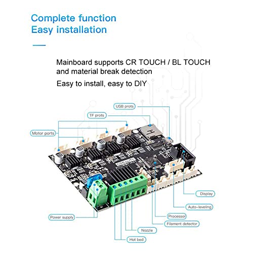 Creality Ender 3 placa -mãe 4.2.7 Ender 3 V2 Placa -mãe silenciosa Ender 3 Atualizações TMC2225 Driver Marlin 2.0.1 para Ender