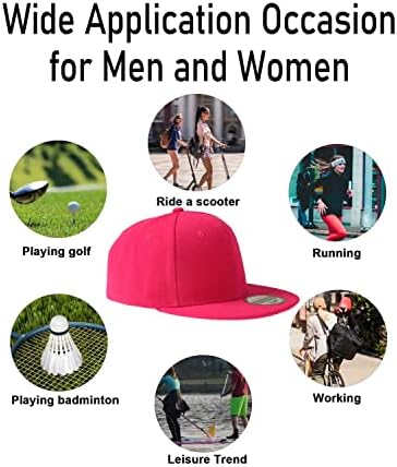 Hats de Bill Flat Bill Classic Plain Gear Classic para homens e mulheres Snapback Brim - Snap em branco Snap Back Color Solid com fechamento de Snap