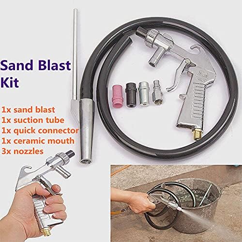 Boboya Sandblaster Blaster Gun Kit de areia kit de areia kit de areia kit de gabinete de gabinete de ar sifão de alimentação BLAST