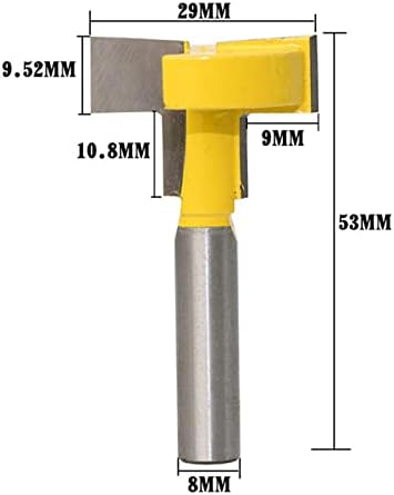 Xiaochen 1pc Cuttador de bloqueio de bloqueio de madeira 9,52 * 29 * 8mm BIT BIT TENHADA DE WOODWORKING TENON TENON CUTTER