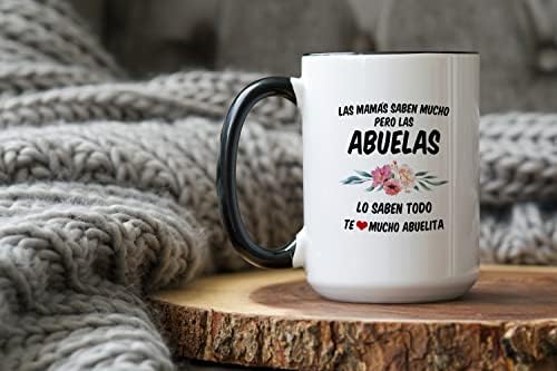 Presentes de Casitika Abuela em espanhol. Regalos Para Abuela Coffee caneca. Las Mamas Saben Mucho Las Abuelas Lo Saben