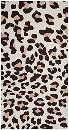 Toalha de banho de mão de leopardo bege altamente absorvente toalhas penduradas de cozinha de cozinha conjunto de toalhas
