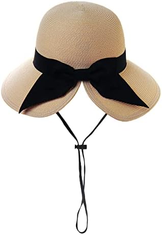 Tialarts Straw Sun Hats for Women Breathable Packable UPF Feminino Panamá Ponytail Buns Ponycaps Plain Beach Sun Hat