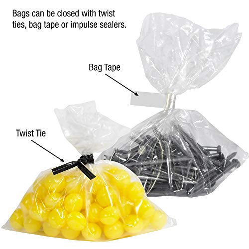 Lógica de fita TLPB2301 FLAT 1 Mil Poly Bags, 8 x 18, Limpo