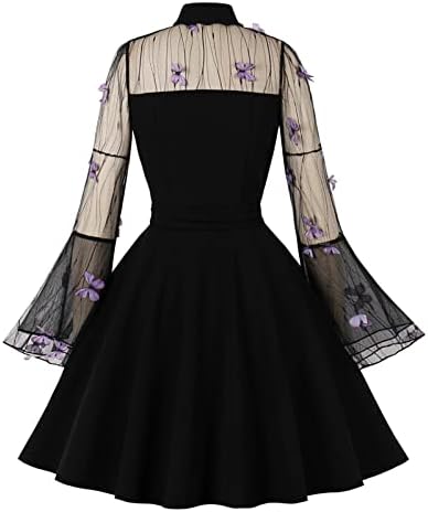 Vestido maxi de fenda carnevale nova mulher preta renda bordada costura de temperamento balanço vestidos de verão Aline para