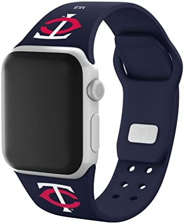 Time de jogo Minnesota Twins Silicone Sport Watch Band compatível com Apple Watch