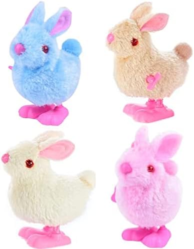 Aiyuencici Bunny Jumping Chick Wind Up Toys Novelty Hopping Hopping Toy para crianças Crianças de páscoa Cesta de cestas