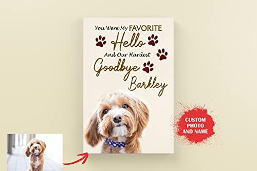 Presentes de simpatia personalizados para cães | Presentes memoriais para cães | Fotos e Nome Canvas Pet personalizadas para cães