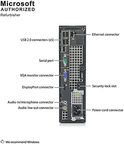 Dell Desktop PC Computador USFF Optiplex 990, Intel Quad Core i5-2400s até 3,3 GHz, 4g DDR3, 1T, WiFi, BT, VGA, DP,