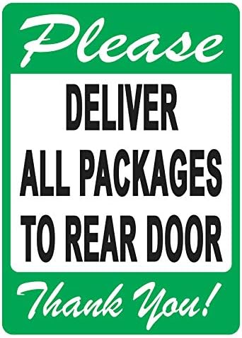 Entregue todos os pacotes na placa da porta traseira-um lembrete agradável para entregar pessoas a seguir, design vívido mais