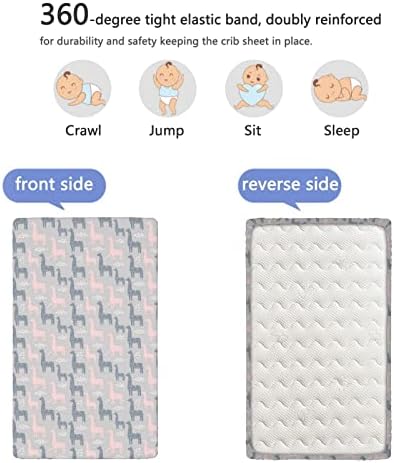 Folha de berço com tema de lhama, lençol padrão de colchão de colchão de berço padrão ou lençol de colchão de materia