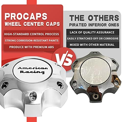 Procapsaps Wheel Center Caps para 6 Lugs American Racing CARB1456CH RIMS AR893 CENTRO CENTRO CAPS CAPS CAPAS DE RODA, 4 PCS