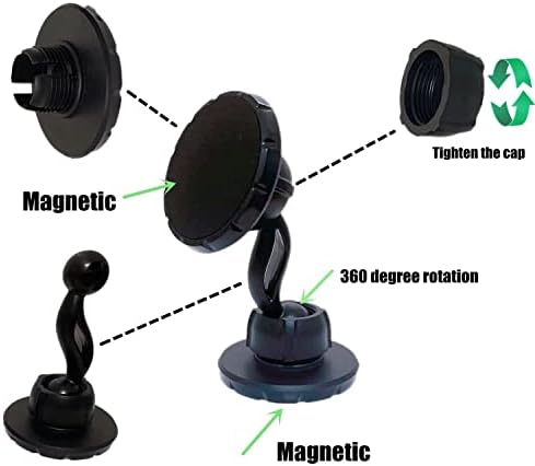 Mxhygwyw-deys de dupla face-lados por telefone para academia, suporte de telefone magnético duplo com 4 placas de metal para vídeo conectado a qualquer superfície de metal