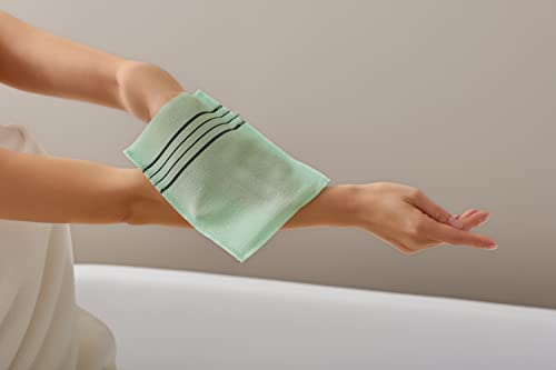 Purável esfoliante de pano de banho de banho de pano de banho para chuveiro, spa, massagem e esfoliações corporais, removedor de células