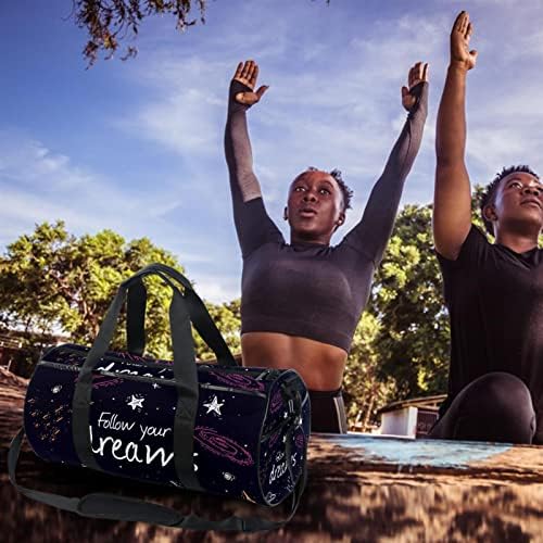 Mamacool Inspirational Galaxy Space Duffel ombro Bolsa de Travel Saco de Viagem para Ginásio para a Dança Esportiva Viagem Semana de Viagem