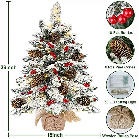 Giligege mini decorações de árvores de Natal pequenas decorações domésticas Layout de natal de Natal 60 cm árvore de natal de mesa
