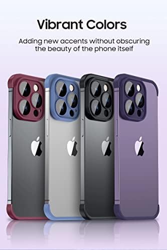 Caixa de pára -choques sem moldura do lekevo para iPhone 13 Pro para lentes de câmera Protetor, tampa de telefone à prova