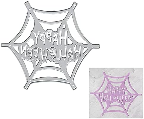 Halloween letra aranha web moldura de corte de metal matrizes, halloween die cortes de estênceis