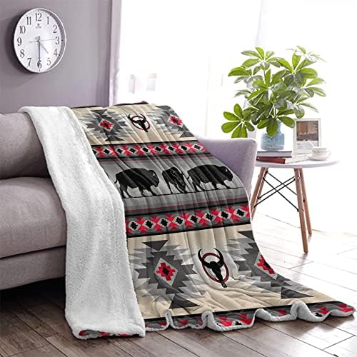 Mahome sudoeste nativo americano arremesso de arremesso, Índia Tribal Aztec Ultra Soft Blanket Geometry Pattern Travel Bound Plush