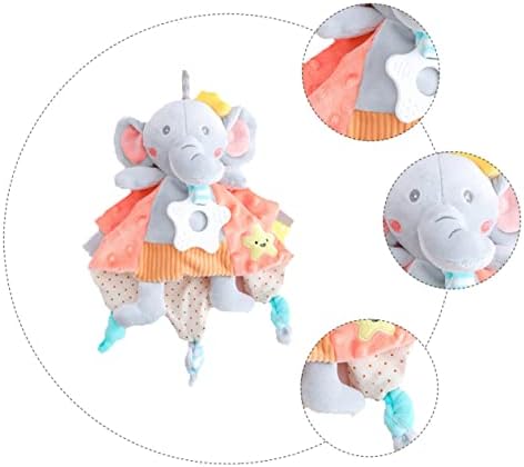 Toyvian Elephant Soother Soothing Toys para animais de pelúcia para desenho animado Princho de brinquedo personagem manta de bebê dormindo apaziguamento bebê aconchego