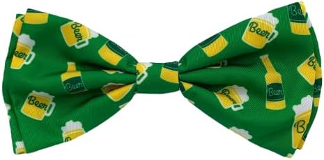 Huxley e Kent Bow Tie para animais de estimação | SUDS IRLANDERS | St. Patricks Day Velcro Bow Tie Collar Anexo |