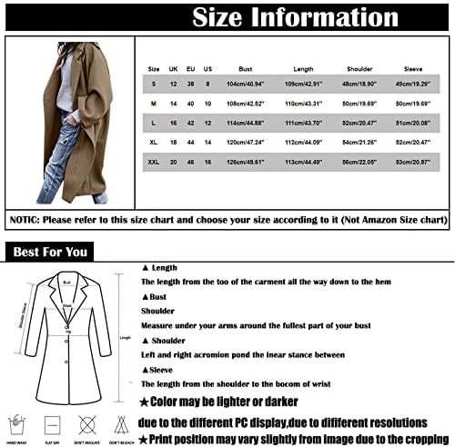 Casaco de lã de inverno feminino 2023 botão de lapela casual Long Color Solor Wool Bending Casaco de Trencheira