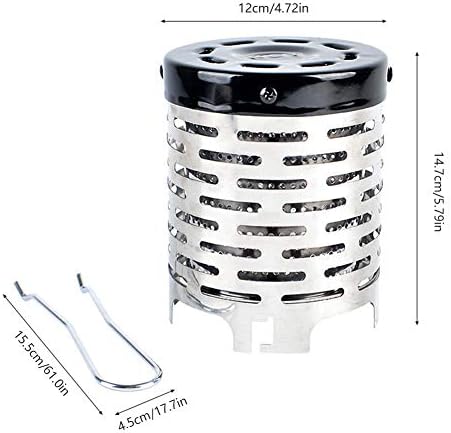 Mini fogão de acampamento portátil aço inoxidável barraca tampa de aquecimento de aquecimento de fogão a fogão para mochilas