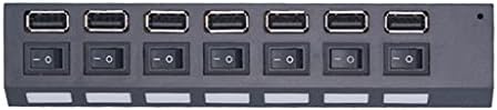 Adaptador de energia USB KJHD 7 Porta Múltipla Expander 2.0 Hub USB com Switch para PC Multi-Interface