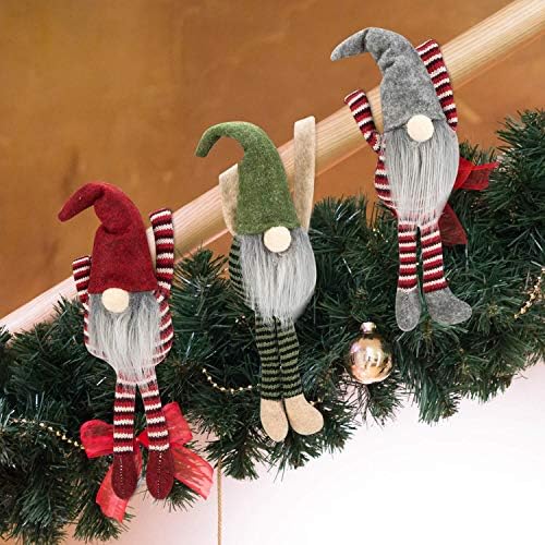 Arcci Christmas Gnome Decoration Handmade 11 estatuetas suecas que penduram ornamentos escandinavos Tomte Nisse Nordic Gnome Elf -