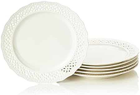 Magclay Ceramic Dinner Pratos, conjunto de 6, 10,6 polegadas de prato redondo, resistente a arranhões, pratos modernos de