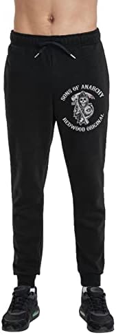 Sons de boutique de anarquia Sweatpants masspantes de moletom de algodão calça longa confortável