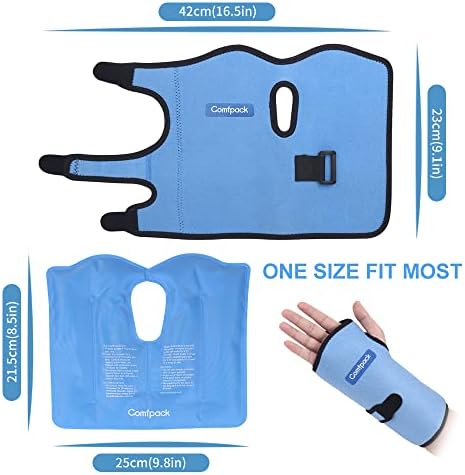Pacote de gelo de pulso COMFPACK para túnel do carpo, terapia a frio reutilizável Hand Terapia Mão Brace de pulso de pulso