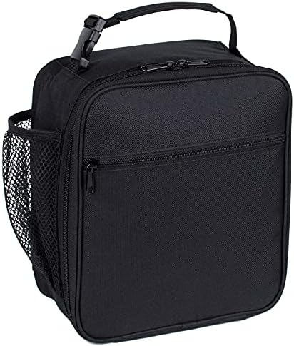 Eastvio Black Lanch Box for Teens Boys Kids Homens Isolados Tote Térmica Bolsa Mais Para Meninas- Portátil, Luz, Durável