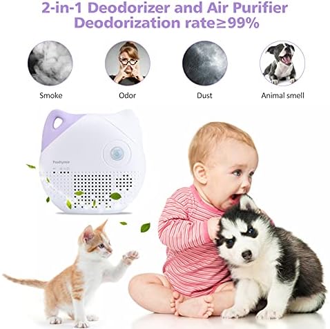 Desodorizador de serapilheira de gato Foxhymir, odor recarregável Eliminador de mancha de odor 99,9% Removentes de cheiro