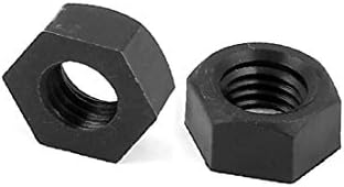 X-dree m8 m8 rosca nylon inserir parafuso de travador fisário hexágono porcas hexágica preto 100pcs (métrica m8 fios nylon