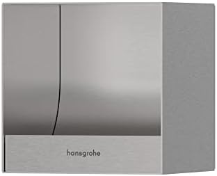 Hansgrohe XtraStoris Original Retorned Papel Hotelet Papel 6 x 6 x 5,5 em aço inoxidável escovado, 56065800