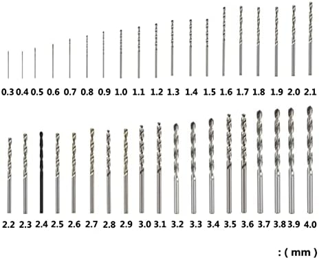 Vieue broca bits bit bit bit bit spiral bit hss straight hasth bit 0,3-4,0 mm para madeira de madeira/ferramentas de metal