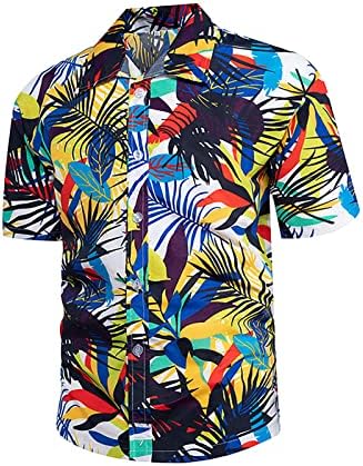 Camisas de camisa masculina de verão T para homens da primavera de colarinho masculino de colarinho curto casual camisa de blusa