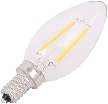 X-DREE AC 220V-240V 2W C35 LED LED LUBLE BULBO DIMMÁVEL E12 BRANCO QUENTE (AC 220V-240 ν 2W C35 LED Bombilla de Filamento