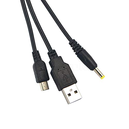 Lysee Power Cables - Kebidumeei Acessórios 2 em 1 Cabo de dados USB + cabo do cabo do carregador para PSP 2000 3000 Cabo de alimentação