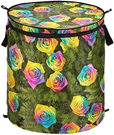 Rosas de arco -íris folhas Pop -up Roude