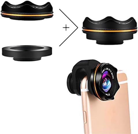 HNKDD Universal 3 em 1 kits de lente da câmera do telefone 210 graus lentes de peixe lente 0,6x Lentes macro de 15x de angular 15x para a maioria dos smartphones