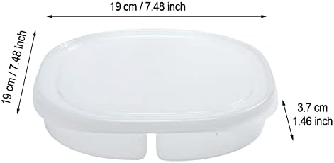 Bolsas de lanches Crianças de armazenamento de geladeira transparentes reutilizáveis ​​com tampa de quatro divisões de cebola e alho
